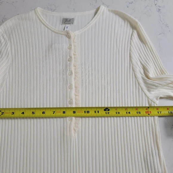 Vintage La Perla Joelle Cream Ribbed Loungewear Slip | Size Small NWOT - Picture 11 of 14